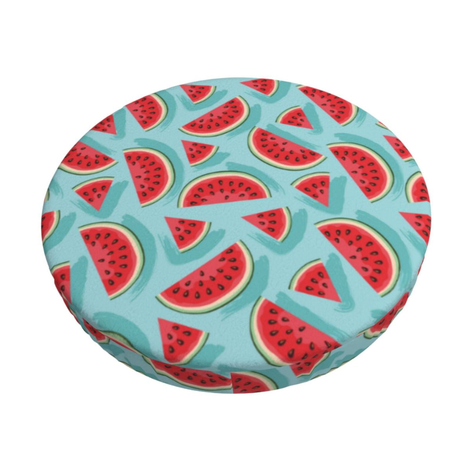 Easygdp Watermelon Print Easy To Install Bar Stool Covers&Stool Covers Round&Elastic Stool Cover, Barstool Covers,Washable&Bottom With Elastic Edge-13 inch