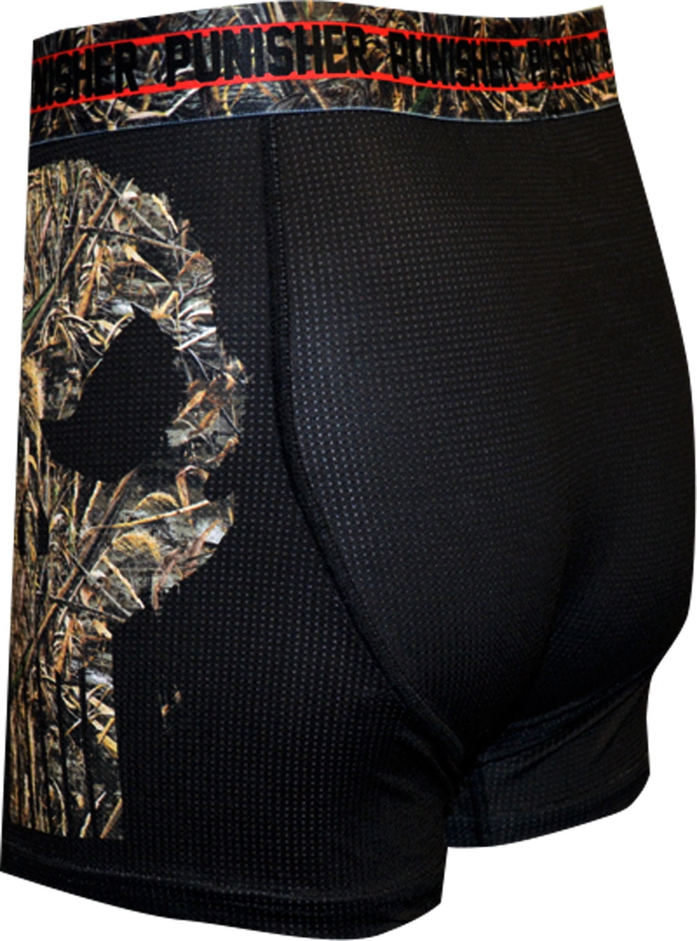Mad Engine Mens Marvel Comics The Punisher Black and Camo Boxer Brief (Large)