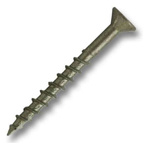 #8 x 1-5/8 in. Ultra Guard Square Drive Flat-Head Coarse Thread with Nibs Double Auger Wood Deck Screws (1000 per Box)