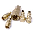 thumbnail image 4 of 5Pcs 1/4" NPT Brass Quick Coupler Solid Air Hose Connector Fittings Tools Hot, 4 of 10