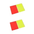 thumbnail image 4 of ziyahi 2 Pieces/Set Football Referee Card Match Red Yellow PVC Cards Professional Competition Warning Tool Game Supply 1 2Set, 4 of 6