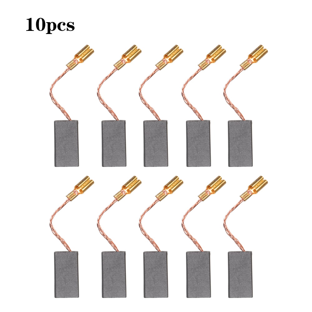 10 PCS Mini Black Carbon Motor Brushes Replacement Spare Parts with 25mm Y0K4