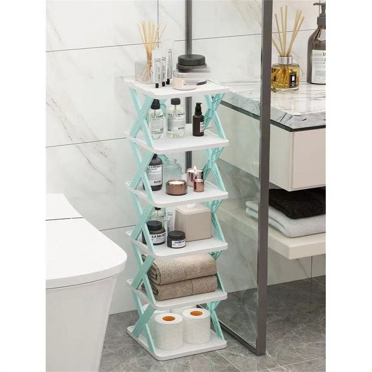 Vertical Shoe Rack Organizer, Stackable Shoe Storage Cubes, Small Shoe Boxes for Closet, Orange Shoe Shelf, 8 Tiers Vertical Shoe Rack, Space Saver