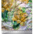 thumbnail image 1 of Soimoi Cotton Duck Fabric Berries & Lily Flower Printed Fabric 1 Yard 42 Inch Wide, 1 of 1