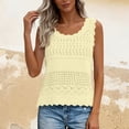 thumbnail image 4 of Womens Crochet Tank Tops 2026 Summer Spring Boho Sleeveless Cute Knit Sweater Vest Trendy Beach Vacation Clothes Summer Tops for Women, 4 of 8