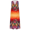 thumbnail image 5 of Enjoytime Women's Boho Midi Dresses V-Neck Button Down Pockets Dresses Sleeveless Fashion Retro Printed Vintage Sundresses for Women 2025, 5 of 5