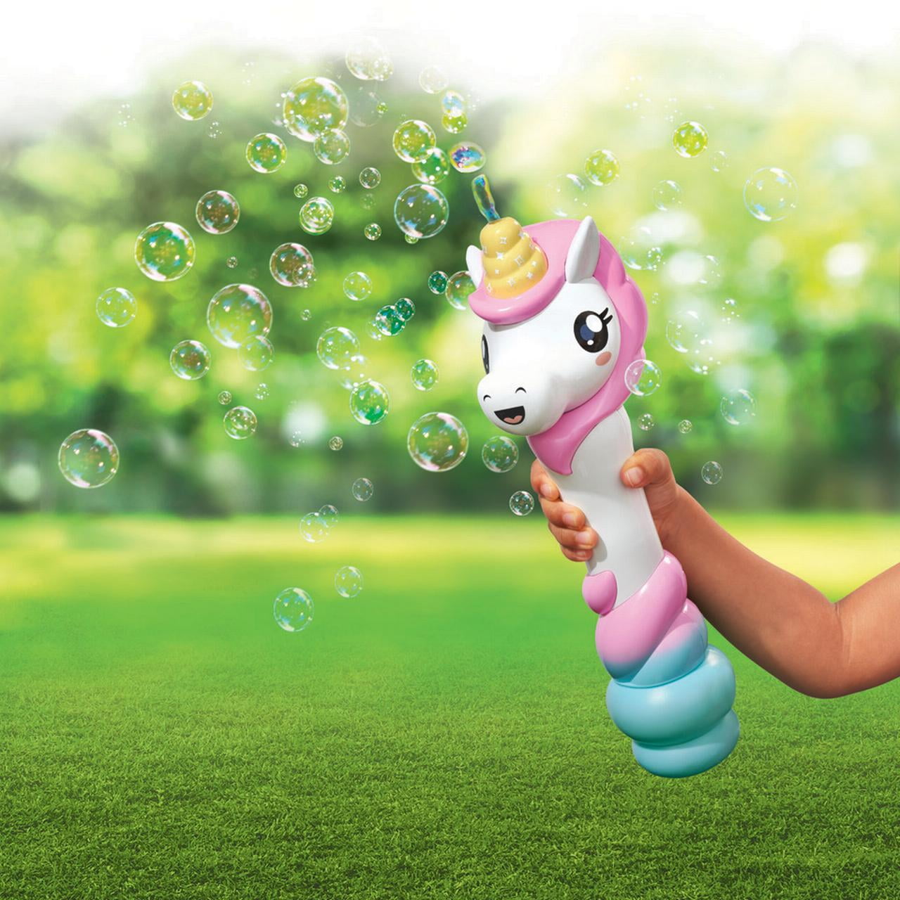 Play Day Unicorn Bubble Wand with Lights and Sounds, 4oz Solution - Unisex, 2AA - Children Ages 3+