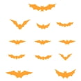 thumbnail image 2 of Pegatinas luminosas de murciélago 3D para Halloween, decoraciones para fiestas, ventana de PVC, calcomanías que brillan en la noche, luz roja, Kits de decoración para fiestas Luz amarilla 12 pezzi Advancent HA007282-07, 2 of 6