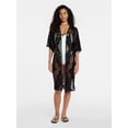 thumbnail image 2 of Time and Tru Women's Lace Coverup, Sizes S/M, Black Soot, 2 of 5