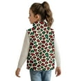 thumbnail image 2 of Uorisanigo Leopard Print Boys Girls Full Zip Fleece Vest Fashion Fall Winter Clothes Sleeveless Jacket Warm Puffer Vest Soft and Lightweight Outdoor Layering (2-12 Years), 2 of 7
