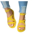 thumbnail image 3 of UTTOASFAY Sandals for Women Summer Fashion Women Buckle Flat Open Toe Slipper Sandals Beach Casual Shoes, 3 of 6