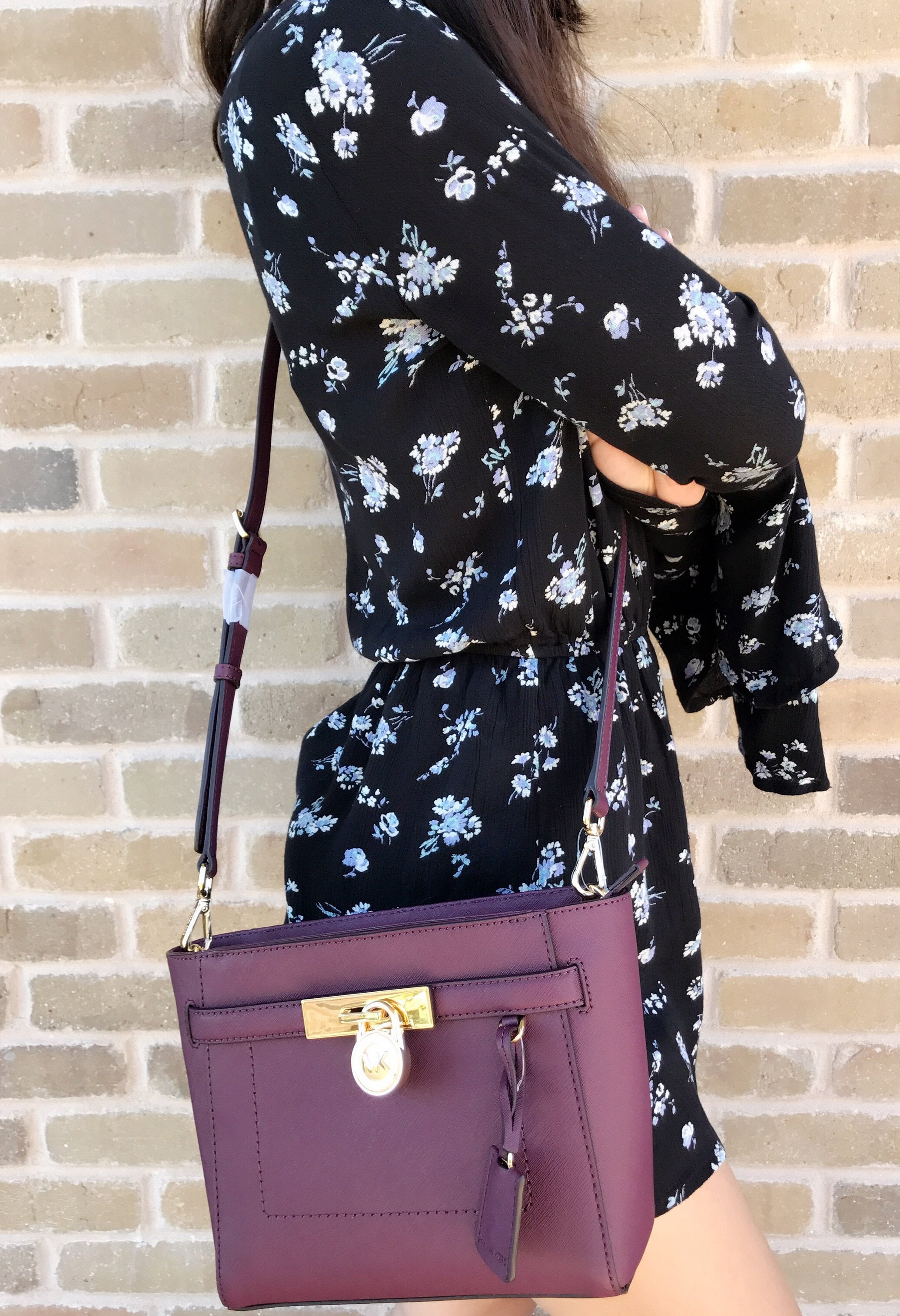 michael kors plum crossbody