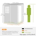 thumbnail image 3 of Outsunny 4 x 5FT Lean to Outdoor Storage Shed Plastic Garden Tool Storage, 3 of 10