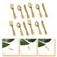 thumbnail image 3 of 4 Sets Miniatures Tablewares Mini Fork Spoon Knives Kindergarten Preschooler Play Props, 3 of 7