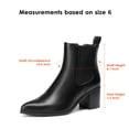 thumbnail image 3 of DREAM PAIRS Women's Retro Elastic Chelsea Ankle Boots Fashion Low Chunky Block Heel Pointed Toe Fall Heeled Booties Shoes, 3 of 5