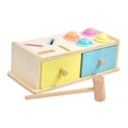 thumbnail image 4 of Caja de caída de bolas de monedas con cajón, juego de actividades, juguete sensorial, juguete para golpear madera, caja de permanencia de objetos para, 4 of 9