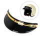 thumbnail image 2 of Visera para casco de motocicleta con 3 broches, ligera y protectora para media cara. Oro negro, 2 of 9