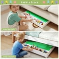 thumbnail image 4 of GITAWUSA 3-in-1 Construction Play Table with Storage Compatible with Lego, Rolling Kids Activity Table, Double Sided Desktop, Train Table for Toddlers 3-8, Convenient Storage Under The Bed and Sofa, 4 of 7