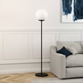 thumbnail image 2 of Evelyn&Zoe Contemporary Metal Globe & Stem Floor Lamp, 2 of 9
