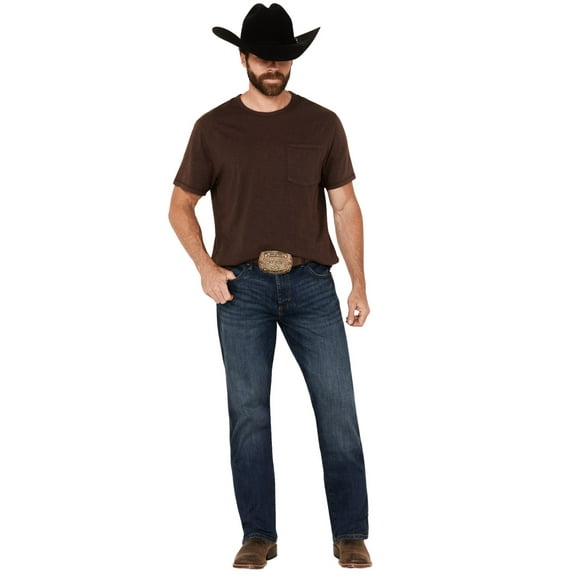 Wrangler Men's Retro No. 88 Dark Wash Slim Straight Stretch Jeans - 112335422 32W x 36L  US