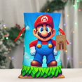 thumbnail image 4 of Pofeuu Sac Cadeau de Noël Imprimé Mario, Pochette en Toile de Jute avec Cordon de Serrage et Carte en Papier Kraft pour Emballage de Vacances, Fêtes et Anniversaires - Petit, 4 of 7