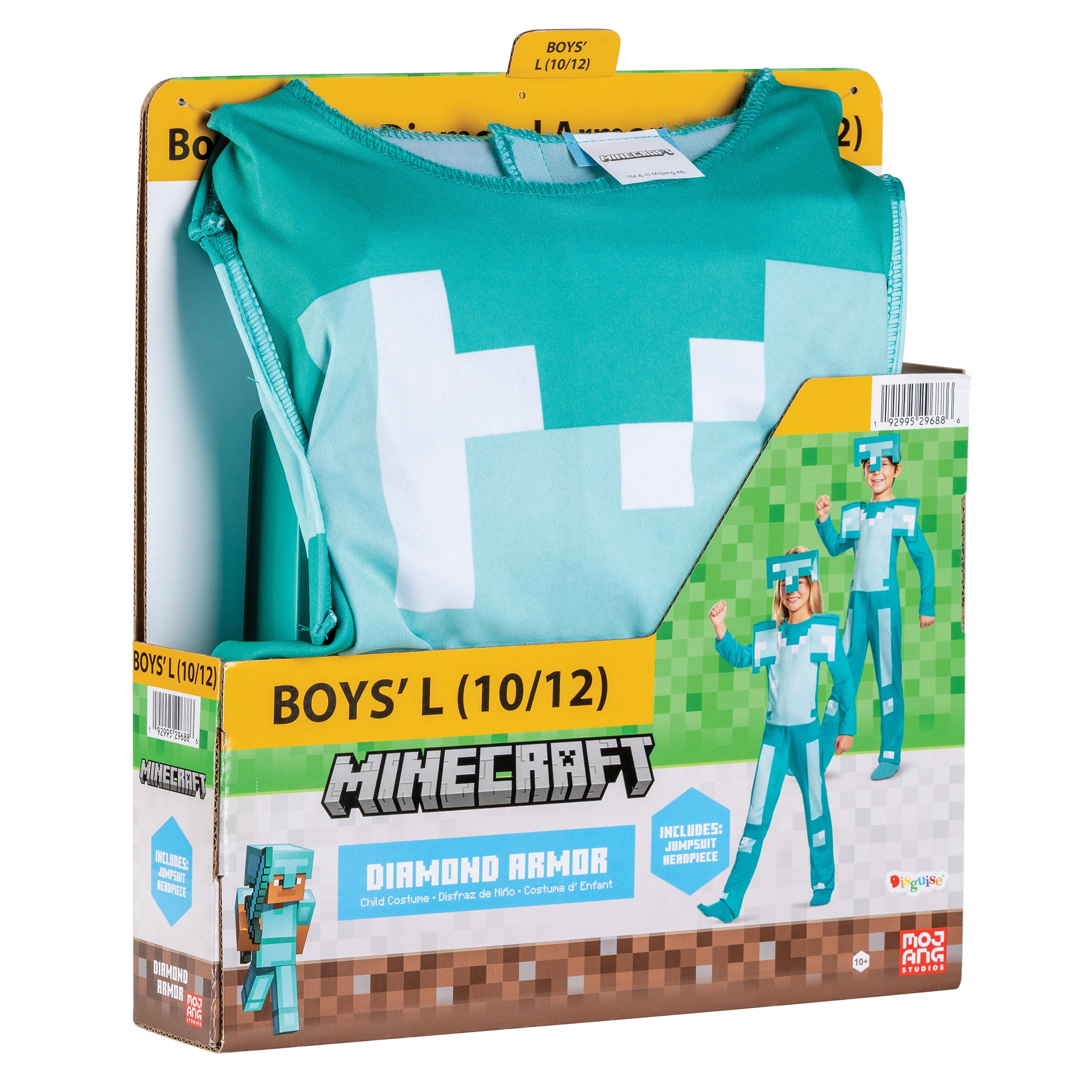 Minecraft Diamond Armor Halloween Costume for Children, Boys Size L (10/12), by Disguise