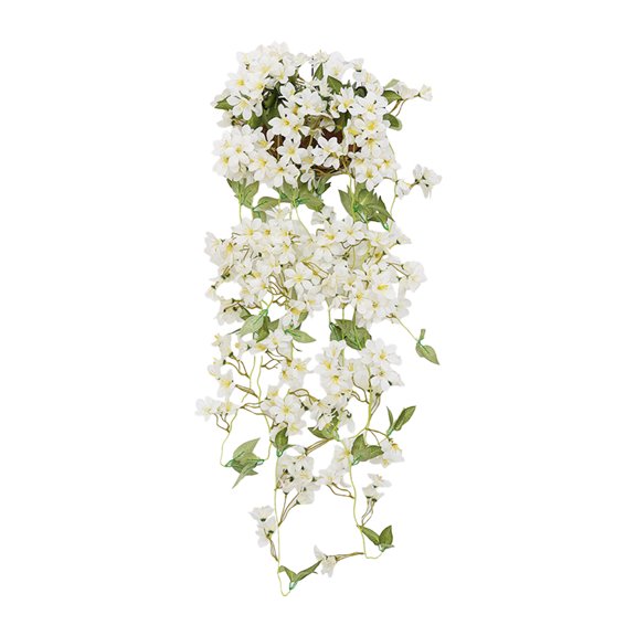 Artificial Fake Flowers Plants Silk Flower Arrangements Wedding Bouquets Decorations Plastic Floral Table Centerpieces for Home Kitchen Garden Party Décor (Purple White)