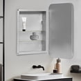 thumbnail image 5 of Soges Medicine Cabinet Bathroom Mirror Cabinet Iron Frame with 2 Adjustable Shelves, Recess or Surface Mounted Installation, 23.6" x 15.7", Silver, 5 of 8