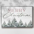 thumbnail image 2 of Merry Christmas Trees - Framed Gallery Wrapped Holiday Canvas - 17 x 25 - Silver Frame, 2 of 8