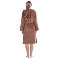 thumbnail image 5 of Women's Plush Soft Robe Fluffy Warm Fleece Hoodie with Pockets Bathrobe House Coat, 5 of 8
