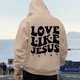 thumbnail image 1 of WILLBEST Sudaderas En Pareja Sudaderas con Capucha y Sudaderas para Hombre Sudadera con Capucha Informal Holgada con Estampado De Letras para Uso Diario Otoño Invierno Ropa De Calle Cómoda Chica, 1 of 3