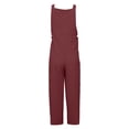 thumbnail image 4 of Red Womens Sweatpants Popular Women's Pants Solid Color Women's Casual Pants Overalls Casual Pants Women, 4 of 5