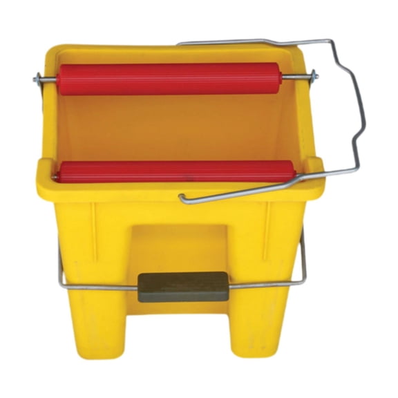 Herramienta de cubo de pedal de pie Accesorios profesionales con mango Cubo de limpieza para el hogar para jardín de limpieza de pisos al aire libre Amarillo
