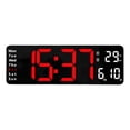 thumbnail image 1 of DOLITY Clock Date/Day Temperature Adjustable Brightness with Remote Control LED Display red, 1 of 5