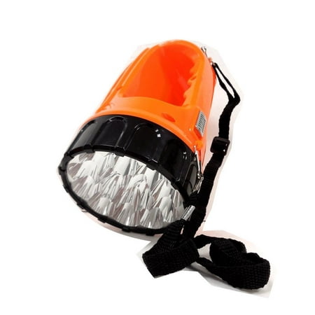1 Set 15 LED Orange Rechargeable Flashlight Spotlight Spot Light Torch ATE Tools
