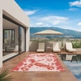 thumbnail image 3 of Red Crane Silhouette Outdoor Rug for Patio/Deck/Porch, Non-Slip Large Area Rug 6 x 9 Ft, Modern Abstract Flowers Botanical Indoor Outdoor Rugs Washable Area Rugs, Reversible Camping Rug Carpet Runner, 3 of 8