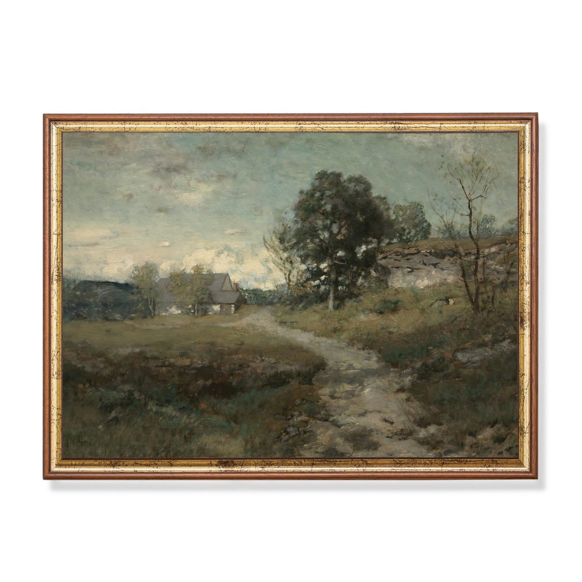 Antique Farmhouse Landscape Rustic Country Wall Art Living Room And Gallery Wall Decor