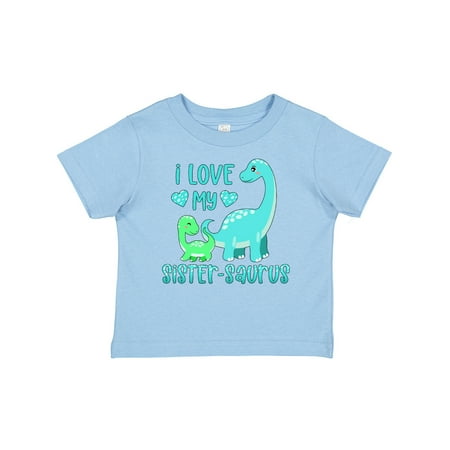 

Inktastic I Love My Sister-saurus Cute Brontosaurus Dinosaur Family Gift Baby Boy or Baby Girl T-Shirt