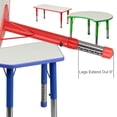 thumbnail image 3 of Bowery Hill Table d'Activité Rectangulaire Incurvée en Plastique Vert, 3 of 4