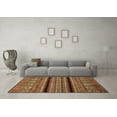 thumbnail image 3 of Ahgly Company Indoor Square Abstract Brown Modern Area Rugs, 5' Square, 3 of 4