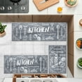 thumbnail image 5 of MeyJey Farmhouse Kitchen Rug Set of 3 - Non Slip, Machine Washable Low Pile Floor Mats, Water Repellent Rugs for Kitchen, Dining & Laundry Room, Gray, 5 of 13