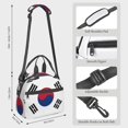 thumbnail image 3 of South Korean Flag Insulated Adults Lunch Bag with Removable Shoulder Strap&Front Pocket Lunch Tote Box Reusable Cooler Bag, 3 of 7