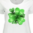 thumbnail image 4 of Inktastic Painted Clover Patch Shamrocks for St. Patricks Day Women's Plus Size T-Shirt, 4 of 5