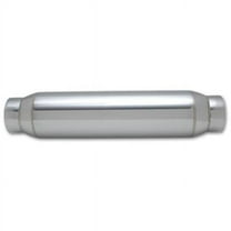 VIBRANT 1792 4 In. Stainless Steel Exhaust Resonator - Silver