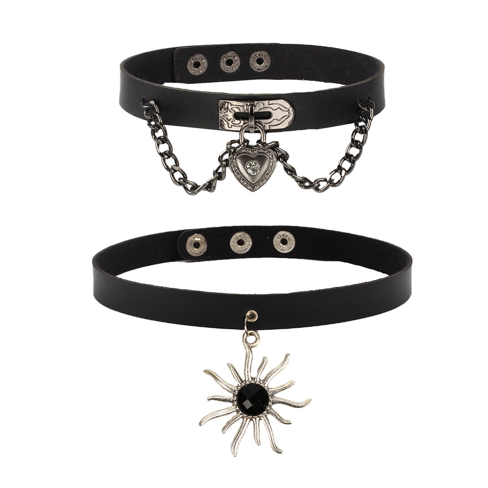 BETHYNAS Gothic White Lace Crystal Choker Necklace Vintage