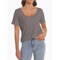thumbnail image 4 of Women's Lightweight Short Sleeve V-Neck T-Shirt - Loose Fit Casual Summer Top, 4 of 6