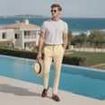 thumbnail image 4 of GINGTTO Men's Dress Pants Stretch Slim Fit Formal Chino Pants, 4 of 5