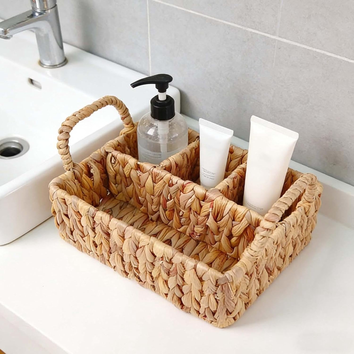 Diaper Caddy Organizer, Handwoven, Nursery Storage Bin