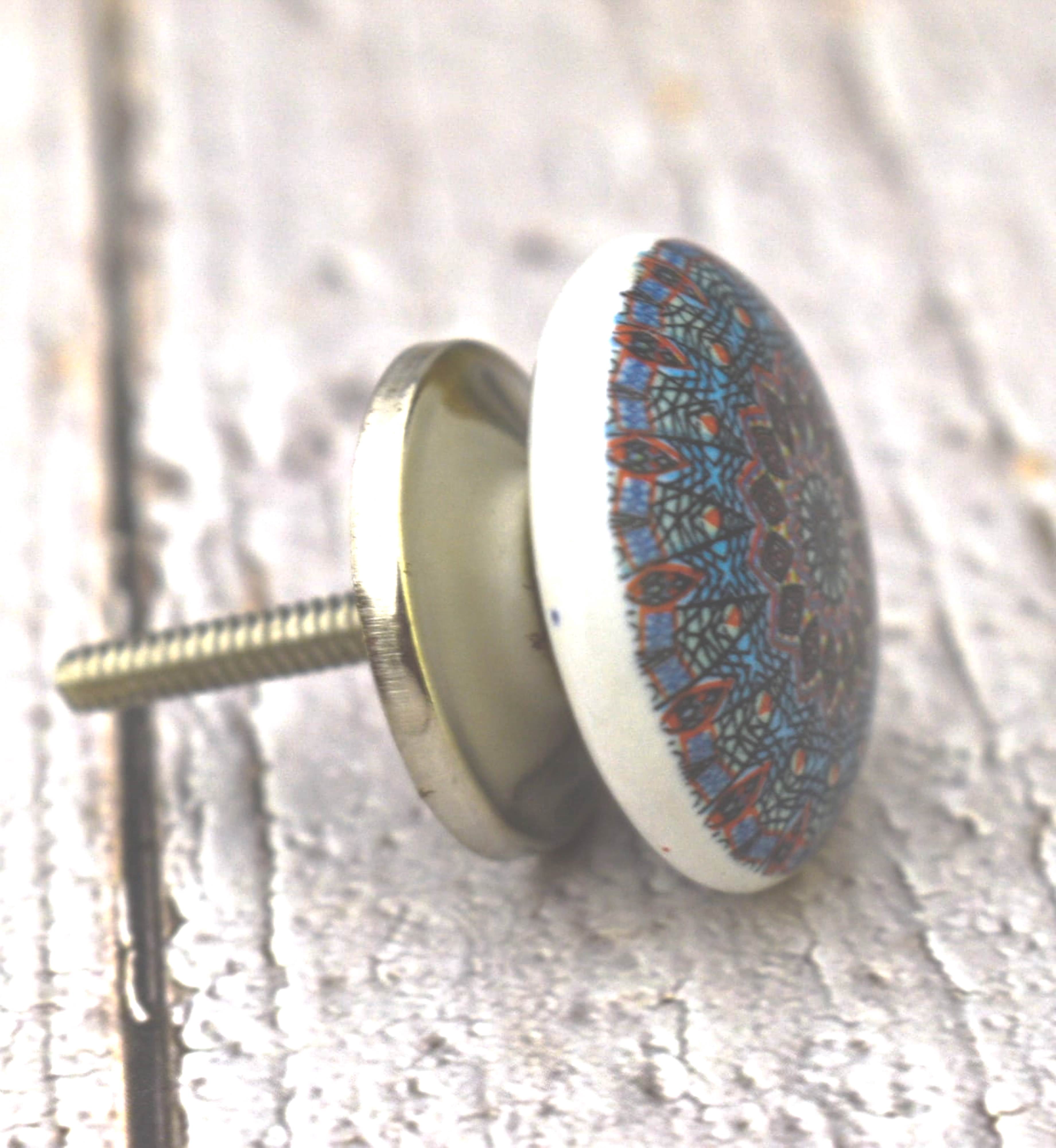India House Ceramic Multicolor Knobs Kitchen Cabinet Drawer Knobs Hardware Knobs Handmade Knobs Cabinet Knobs Ceramic Door Knobs. Set of 20