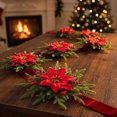 thumbnail image 4 of Christmas Decor, Christmas Bows Ribbons Ornament, Vintage Christmas Decor, Christmas Wreath, Christmas Ribbon, for Xmas Tree, Home, Party, Holiday Christmas Decorations, 4 of 6